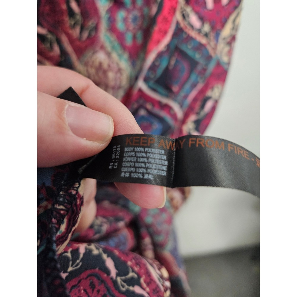 NWT Anthropologie Miska‎ Midi Dress Medium Plum Prune Paisley Print Duster - Picture 5 of 7
